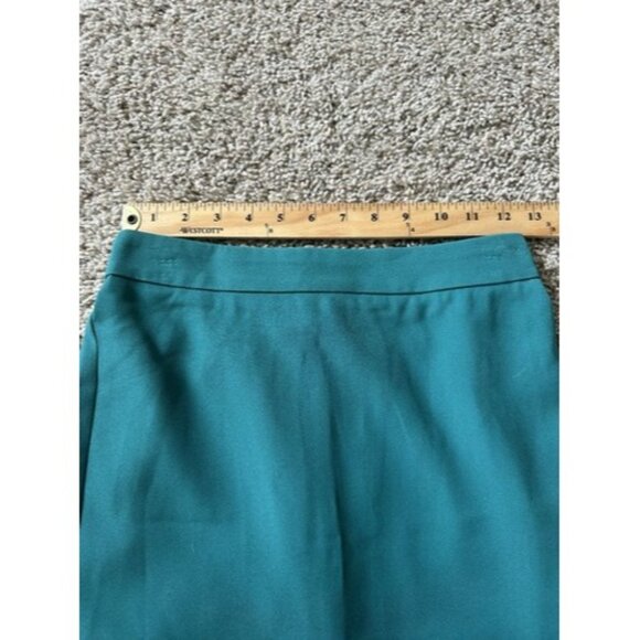 Sincerely Jules Womens Teal Midi Pull On Skirt Elastic Back Slit Back Size Small - Picture 7 of 14